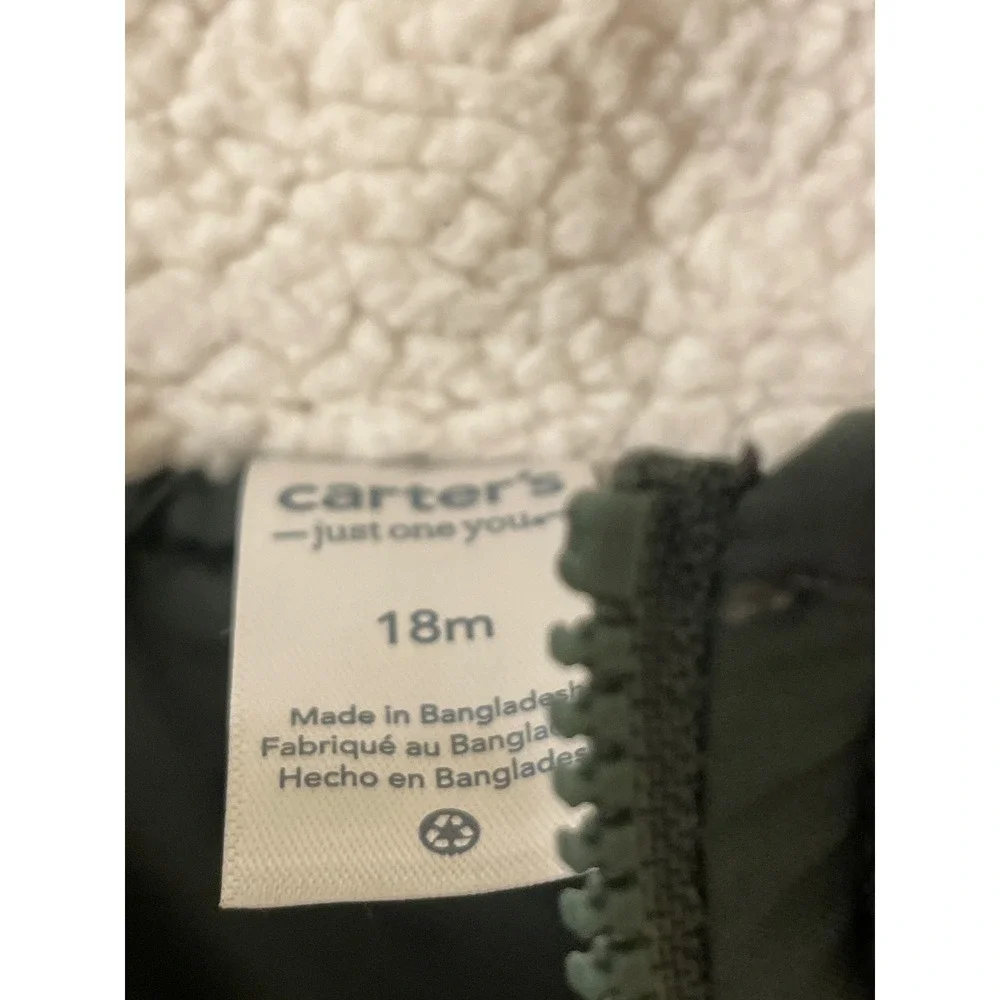 Carters Kids 18 Months Puffer Vest Sleeveless Jacket Coat‎ Warm Outerwear